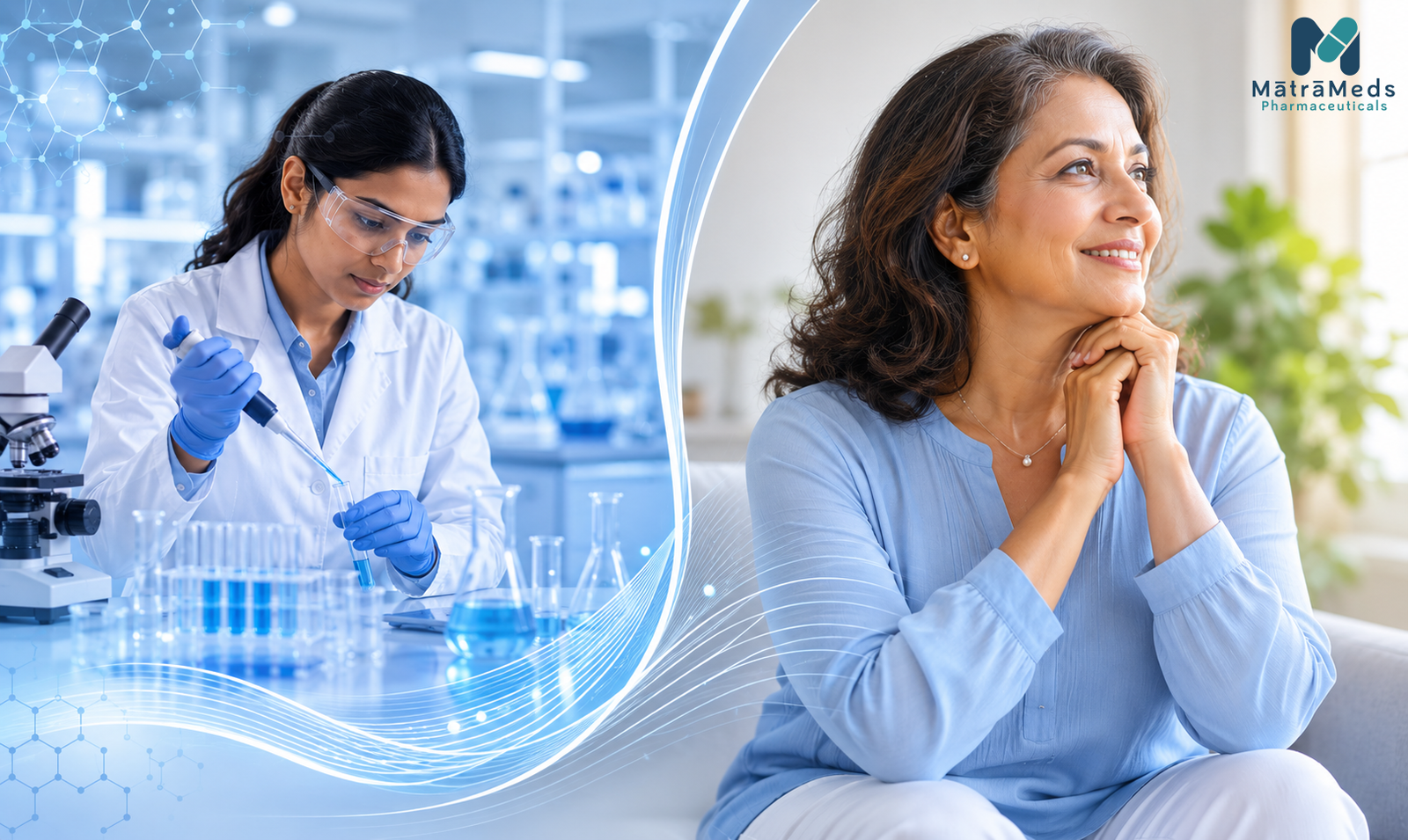 Illustration showing science and patient-centred pharmaceutical care