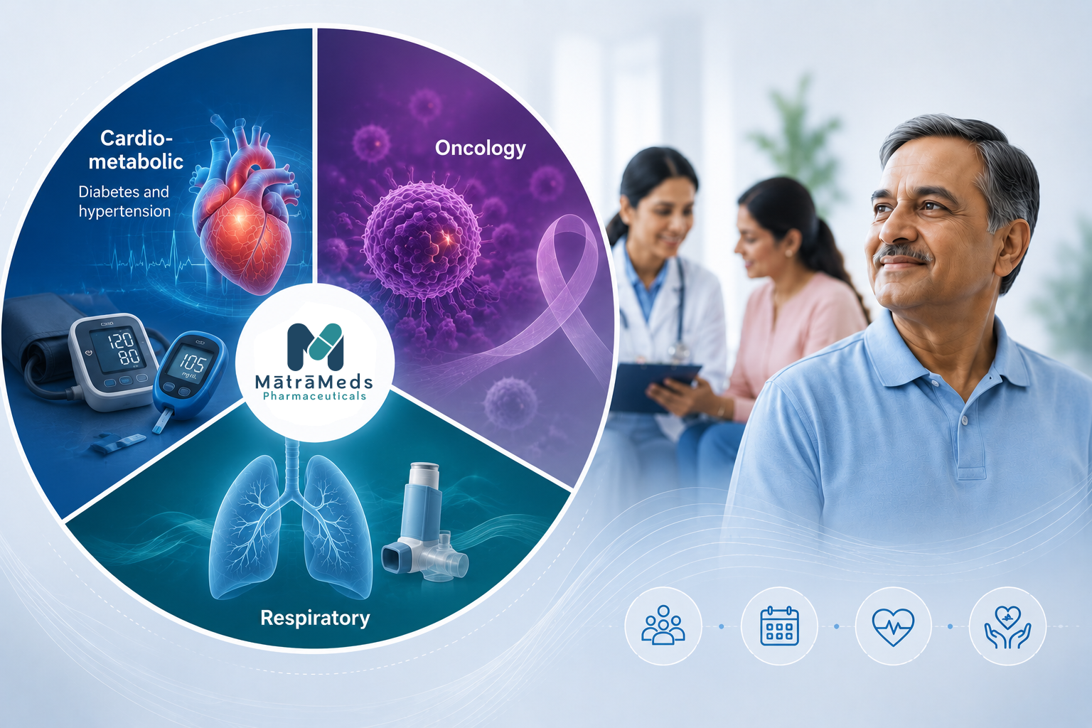Illustration showing science and patient-centred pharmaceutical care